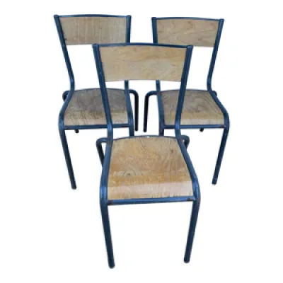 Trio de chaises d’écolier - mullca