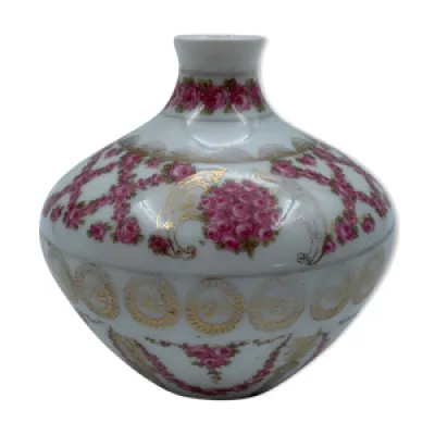 Vase porcelaine paris - decor floral