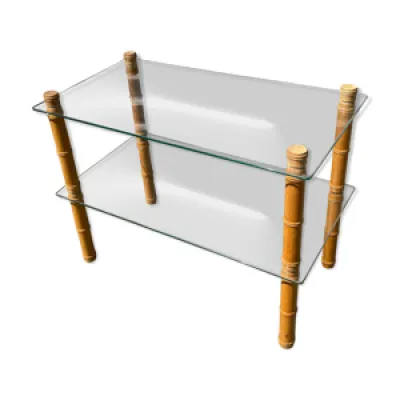 Table basse verre et - bambou