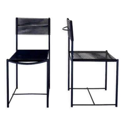Paire de chaises italiennes - 1980 noir