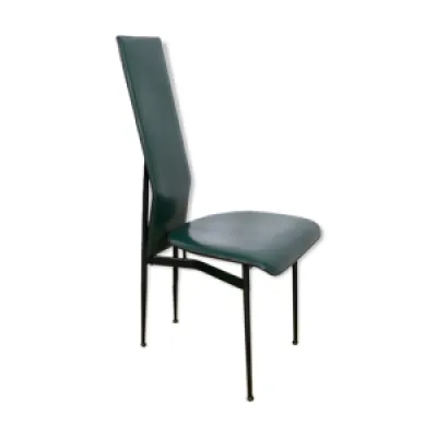 Chaise design italien - cuir vert