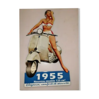 Plaque publicitaire pin - 1955