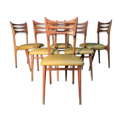 Stella, suite de 6 chaises - design 1960