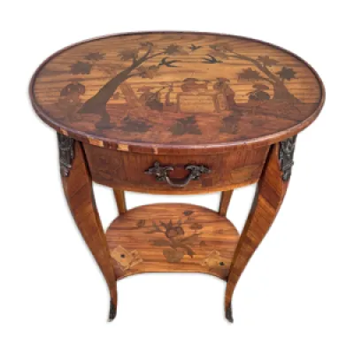 Table Rognon Marqueterie - antique