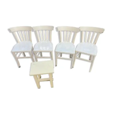 4 chaises bistrot peintes