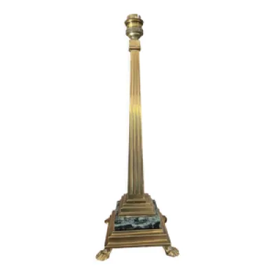 Lampe colonne en bronze - marbre