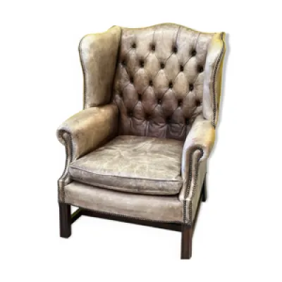 Fauteuil Chesterfield - 1950 cuir