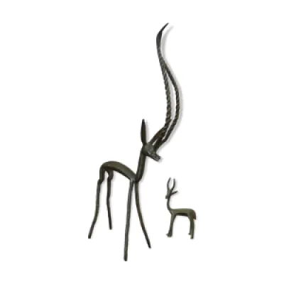 Antilope gazelle et son - laiton