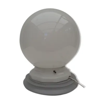 Lampe de table globe - gris bois