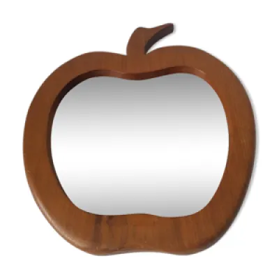 Miroir bois forme pomme,