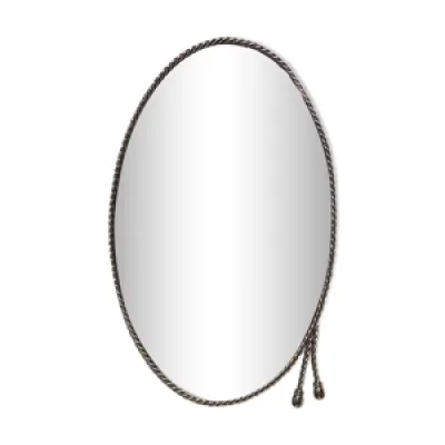 Miroir ovale chromé,