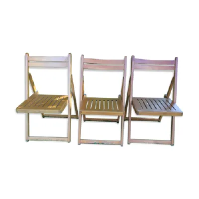 Série de 3 chaises pliantes