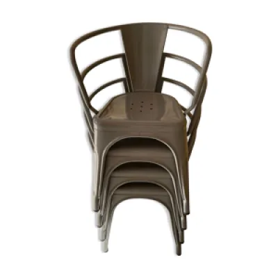 fauteuils A56 Tolix gris