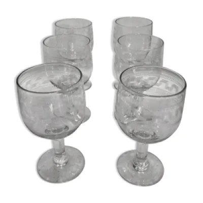 4 verres a vin ou eau - 1930 cristal