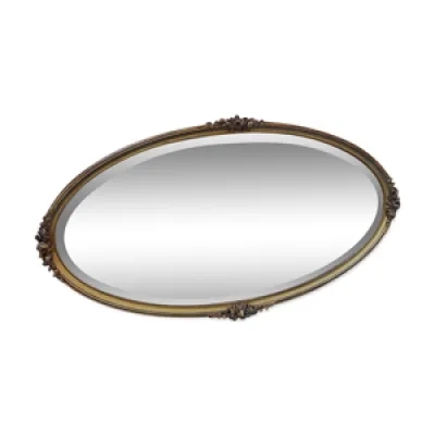 Ancien miroir ovale décor