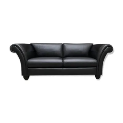 Canapé en cuir noir - places