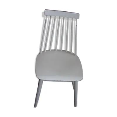 chaise bois blanc 1950