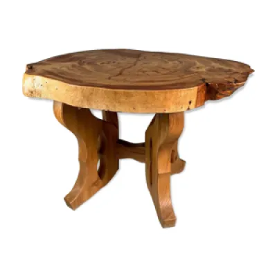 Table d'arbre en bois - loupe