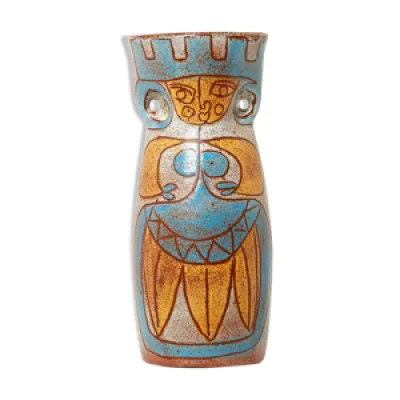 Rare vase céramique - accolay 1950