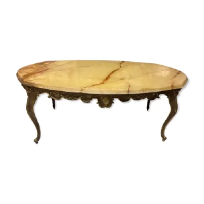 Table onyx et bronze