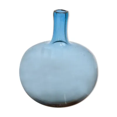 Vase bleu en verre, Claude - morin
