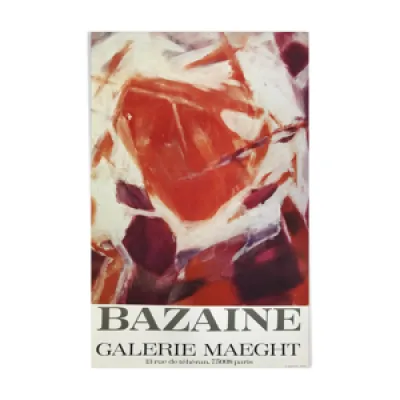 Affiche d'exposition de Jean Bazaine,