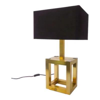 Lampe de table cubique - laiton 1980