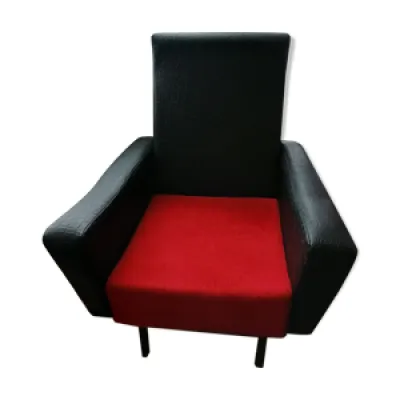fauteuil skai noir rouge