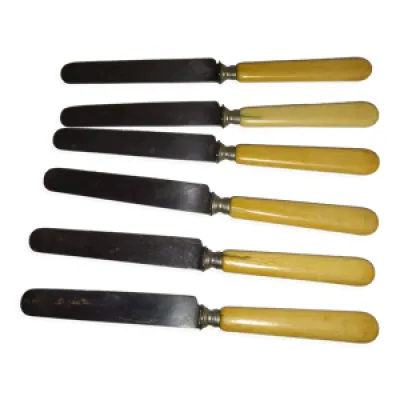 6 couteaux ancien acier