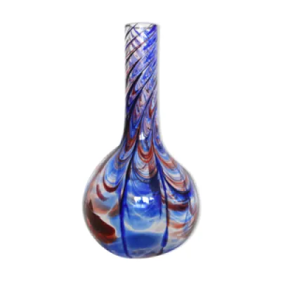 Vase Murano, bleu et - rouge