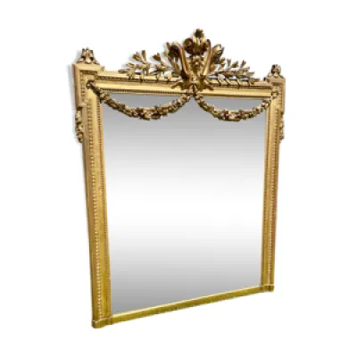 Miroir en plâtre doré - style louis xvl