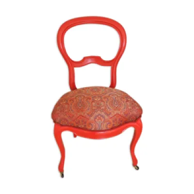 chaise style Louis Philippe - rouge