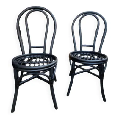 duo de chaises en bambou