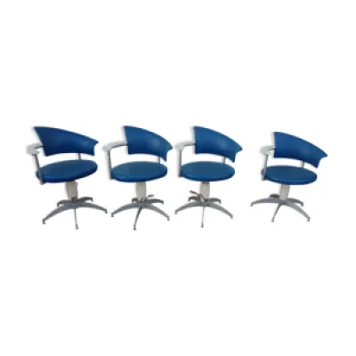 Set 4 fauteuils - bleu 70