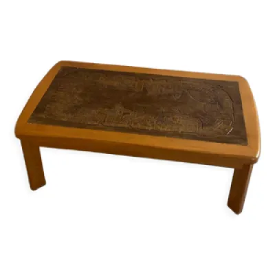 Table basse bois et céramique