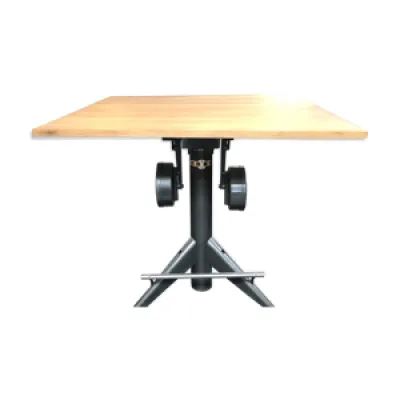 Table style industriel - bois massif