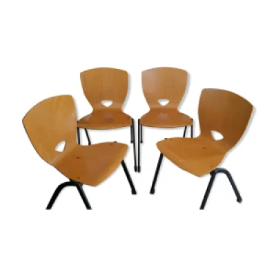 4 chaises années 60
