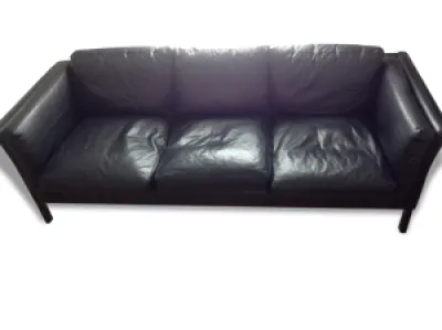 Canapé en cuir noir - danois