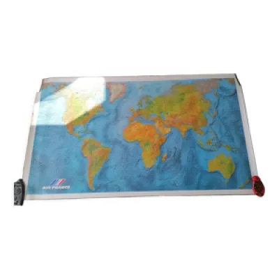 Carte du monde planisphère - 1985
