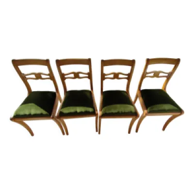 Lot 4 chaises assise - velours