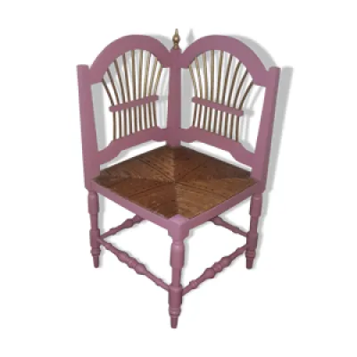 chaise d'angle paillé - louis philippe