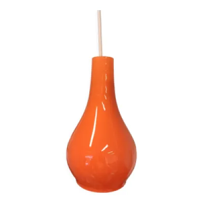 Suspension lampe orange - opaline