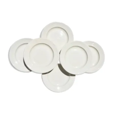Set de 6 assiettes creuses - porcelaine blanche