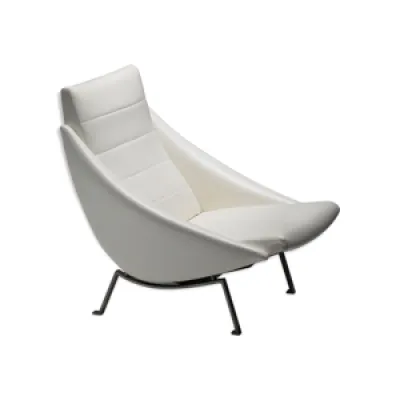 fauteuil en vinyle blanc - 1950