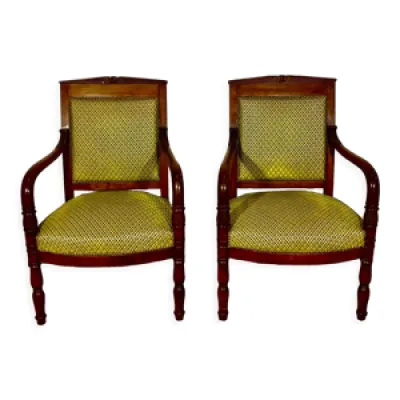 Deux fauteuils style - acajou