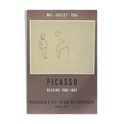Affiche expo Picasso - 1954