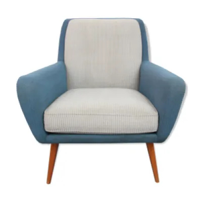 fauteuil années 1950 - bleu