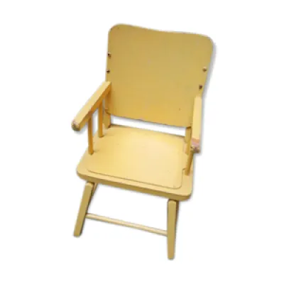 Chaise pour enfant en - bois jaune
