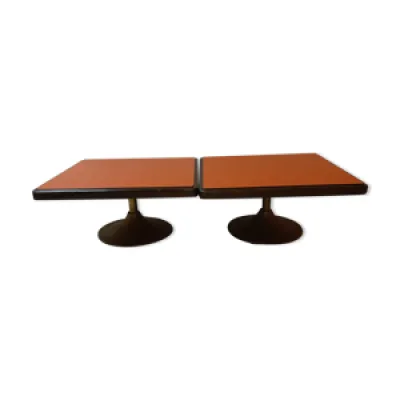2 tables basses avec - bronze pied