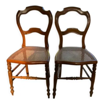 paire de chaises cannées - louis philippe
